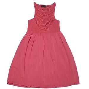 Honey Punch crochet top cotton dress Small